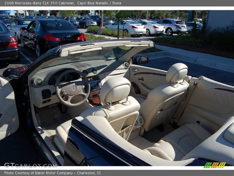 Capri Blue Metallic / Stone 2008 Mercedes-Benz CLK 350 Cabriolet