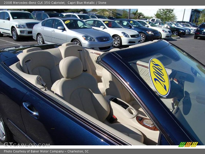 Capri Blue Metallic / Stone 2008 Mercedes-Benz CLK 350 Cabriolet