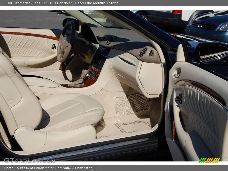 Capri Blue Metallic / Stone 2008 Mercedes-Benz CLK 350 Cabriolet