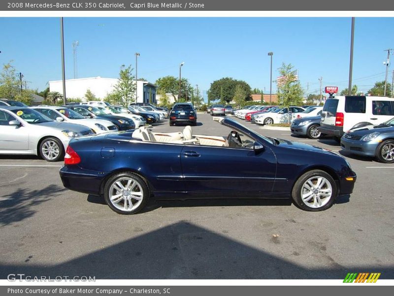 Capri Blue Metallic / Stone 2008 Mercedes-Benz CLK 350 Cabriolet