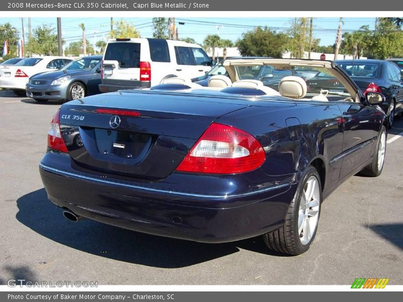Capri Blue Metallic / Stone 2008 Mercedes-Benz CLK 350 Cabriolet