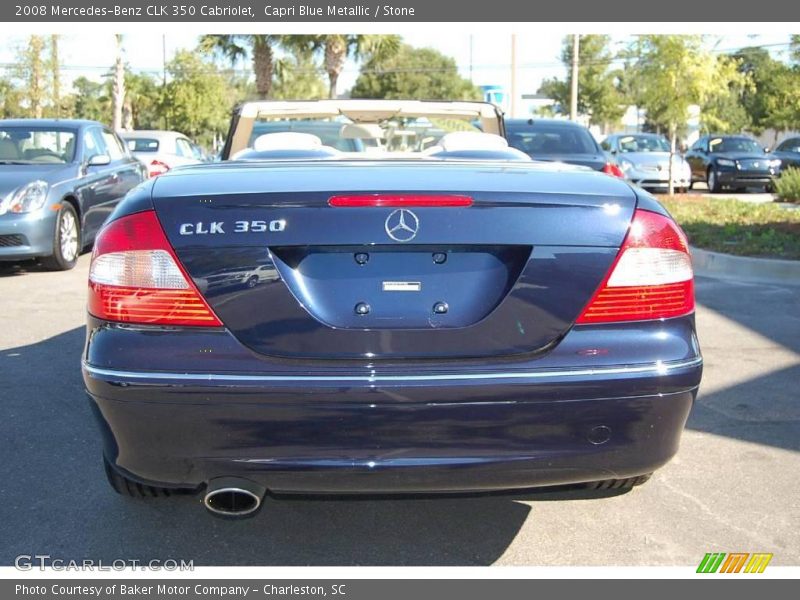 Capri Blue Metallic / Stone 2008 Mercedes-Benz CLK 350 Cabriolet