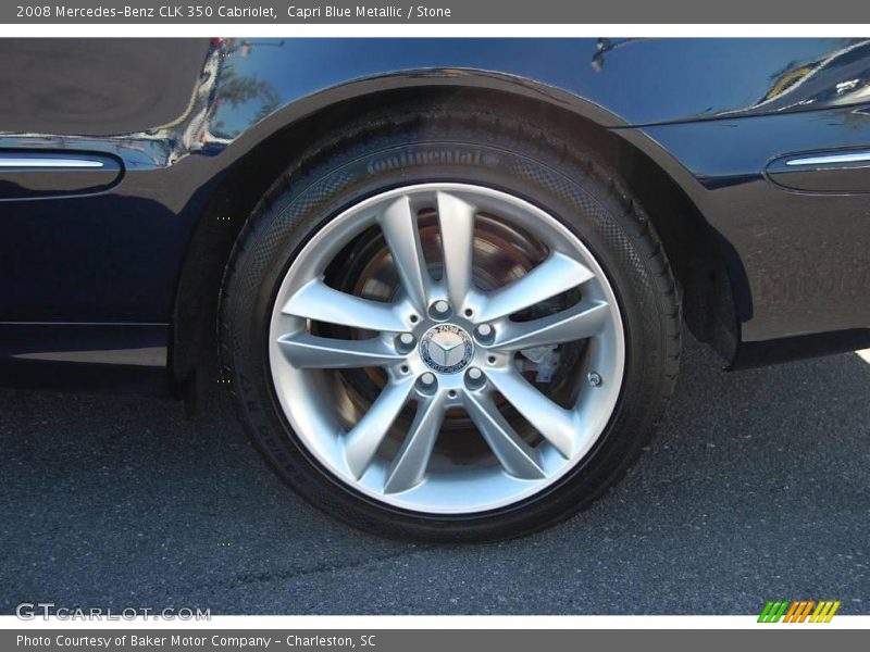 Capri Blue Metallic / Stone 2008 Mercedes-Benz CLK 350 Cabriolet