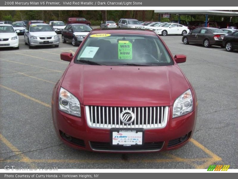 Vivid Red Metallic / Dark Charcoal/Light Stone 2008 Mercury Milan V6 Premier