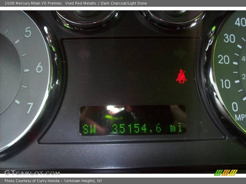 Vivid Red Metallic / Dark Charcoal/Light Stone 2008 Mercury Milan V6 Premier