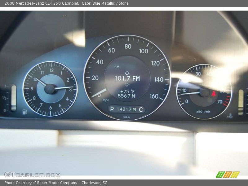 Capri Blue Metallic / Stone 2008 Mercedes-Benz CLK 350 Cabriolet