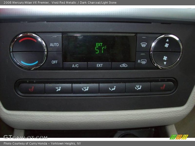 Vivid Red Metallic / Dark Charcoal/Light Stone 2008 Mercury Milan V6 Premier
