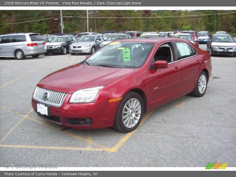 Vivid Red Metallic / Dark Charcoal/Light Stone 2008 Mercury Milan V6 Premier