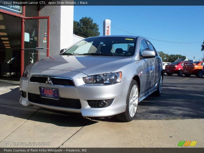 Apex Silver Metallic / Black 2010 Mitsubishi Lancer GTS