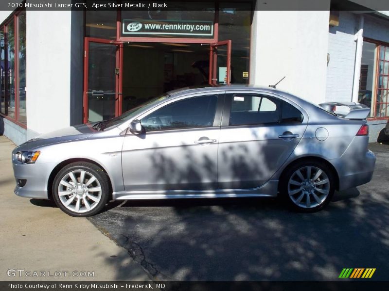 Apex Silver Metallic / Black 2010 Mitsubishi Lancer GTS