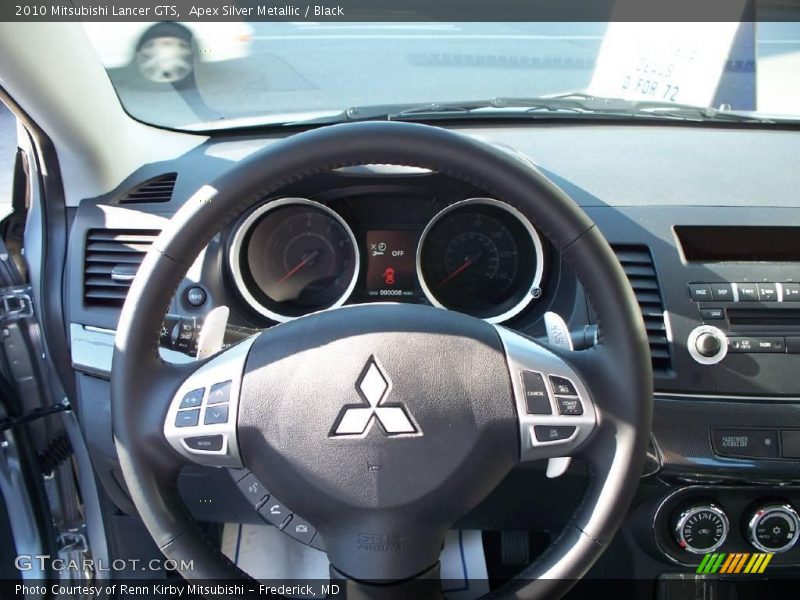 Apex Silver Metallic / Black 2010 Mitsubishi Lancer GTS
