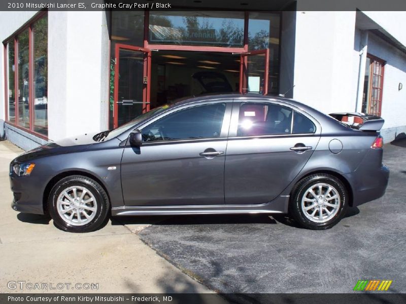 Graphite Gray Pearl / Black 2010 Mitsubishi Lancer ES