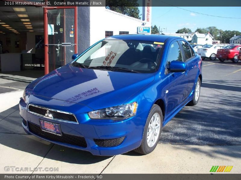 Octane Blue Metallic / Black 2010 Mitsubishi Lancer ES