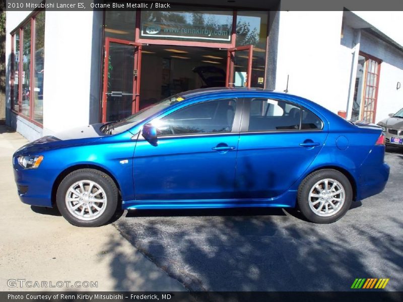 Octane Blue Metallic / Black 2010 Mitsubishi Lancer ES