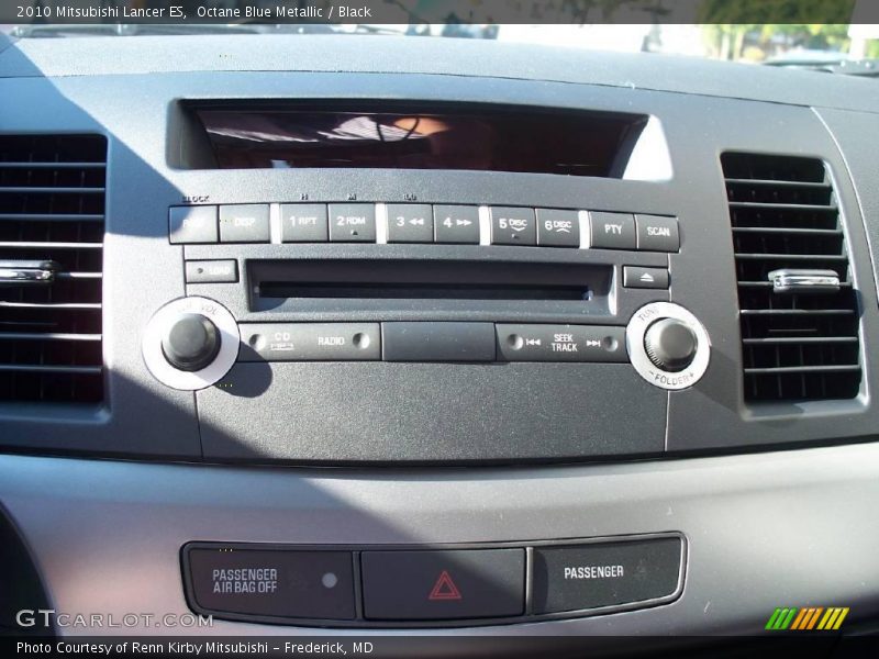 Octane Blue Metallic / Black 2010 Mitsubishi Lancer ES