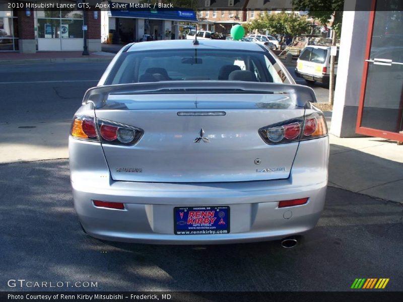 Apex Silver Metallic / Black 2010 Mitsubishi Lancer GTS