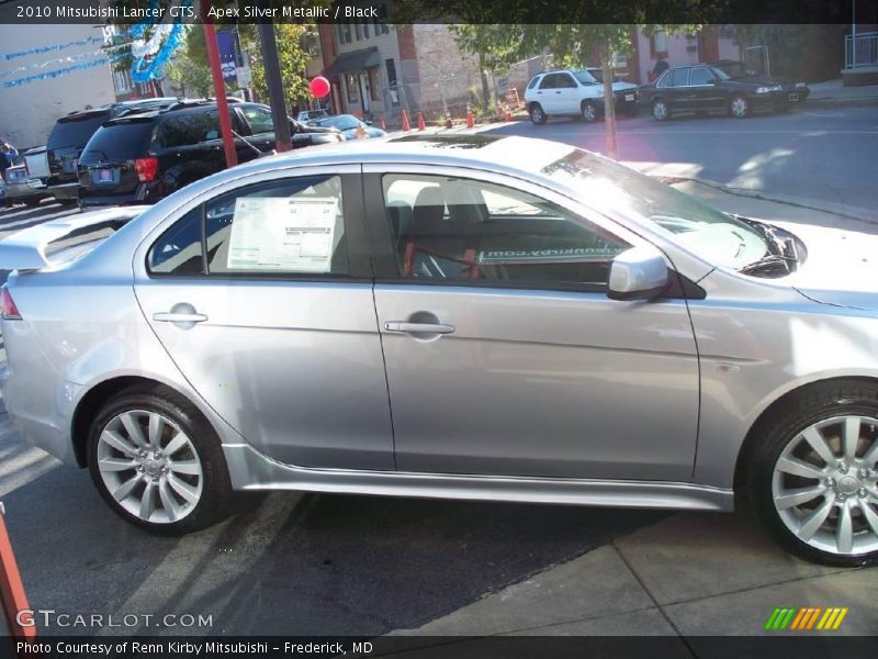 Apex Silver Metallic / Black 2010 Mitsubishi Lancer GTS