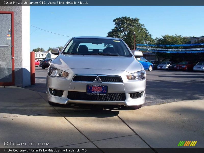 Apex Silver Metallic / Black 2010 Mitsubishi Lancer GTS