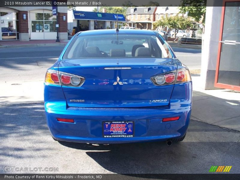 Octane Blue Metallic / Black 2010 Mitsubishi Lancer ES