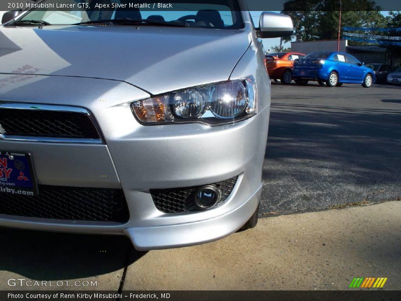 Apex Silver Metallic / Black 2010 Mitsubishi Lancer GTS