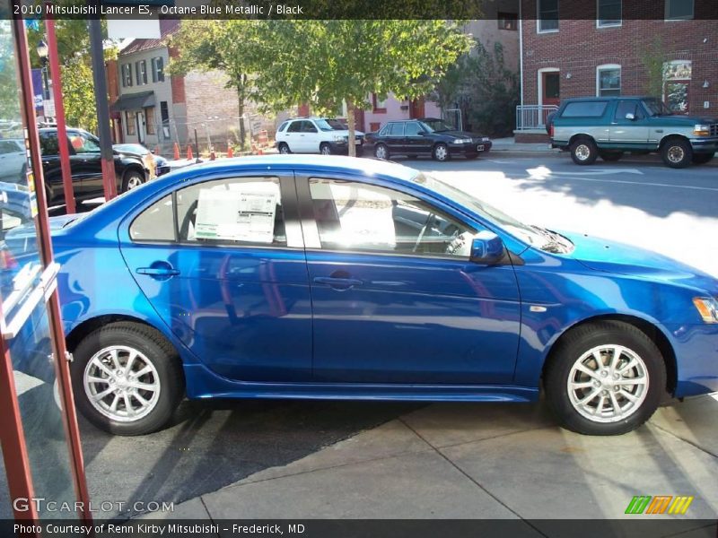 Octane Blue Metallic / Black 2010 Mitsubishi Lancer ES