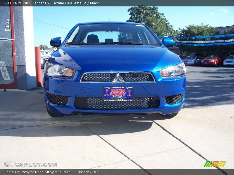 Octane Blue Metallic / Black 2010 Mitsubishi Lancer ES