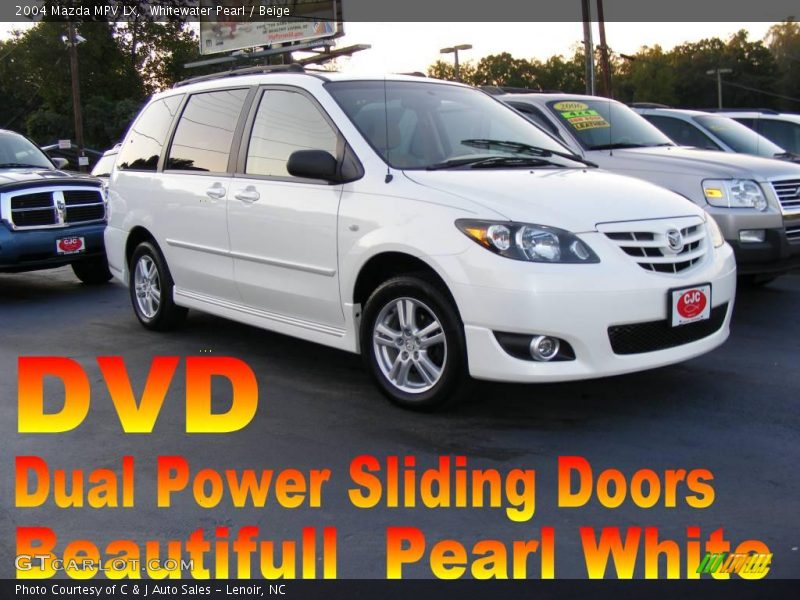 Whitewater Pearl / Beige 2004 Mazda MPV LX