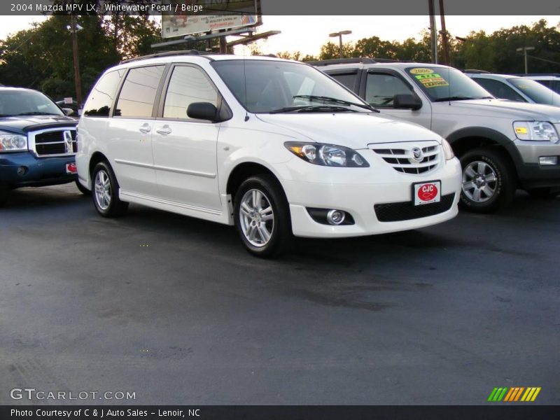 Whitewater Pearl / Beige 2004 Mazda MPV LX