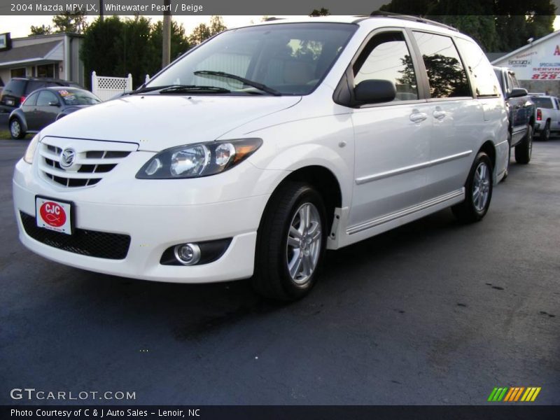 Whitewater Pearl / Beige 2004 Mazda MPV LX
