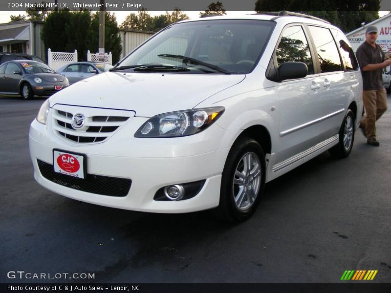 Whitewater Pearl / Beige 2004 Mazda MPV LX