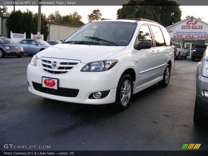 Whitewater Pearl / Beige 2004 Mazda MPV LX