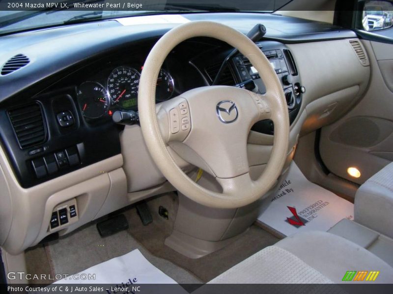 Whitewater Pearl / Beige 2004 Mazda MPV LX