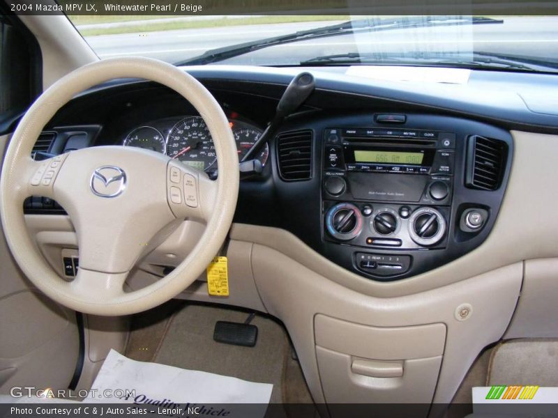 Whitewater Pearl / Beige 2004 Mazda MPV LX