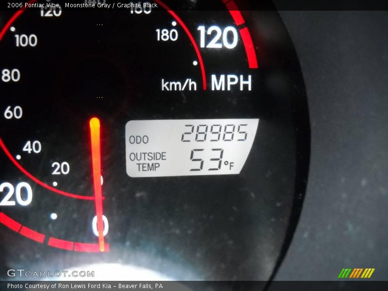 Moonstone Gray / Graphite Black 2006 Pontiac Vibe