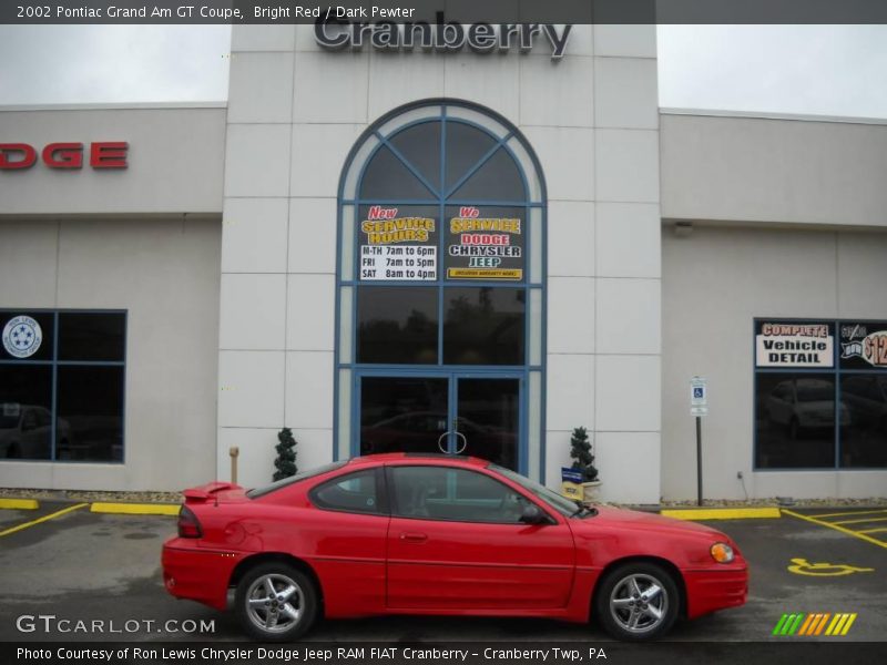 Bright Red / Dark Pewter 2002 Pontiac Grand Am GT Coupe