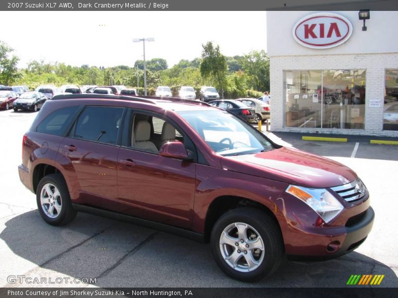Dark Cranberry Metallic / Beige 2007 Suzuki XL7 AWD