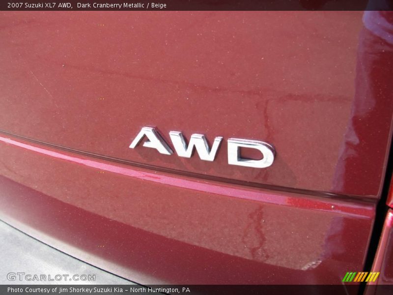 Dark Cranberry Metallic / Beige 2007 Suzuki XL7 AWD