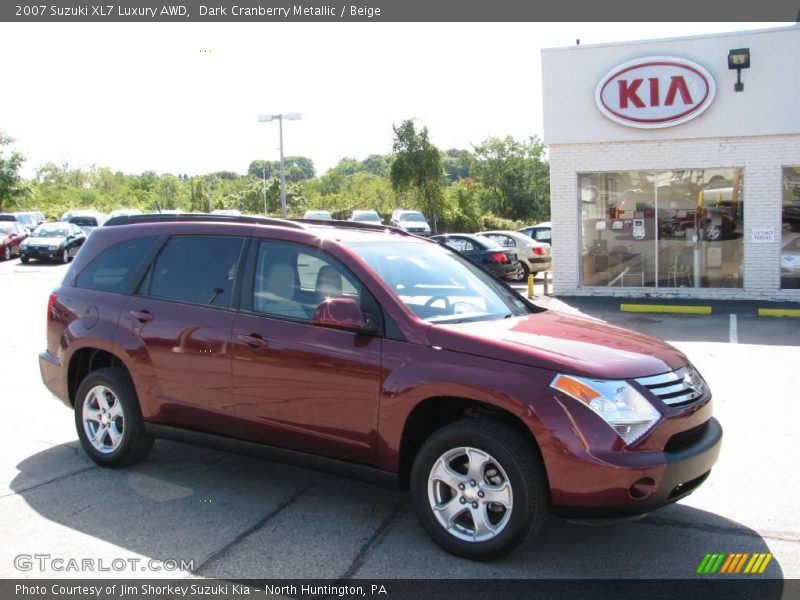 Dark Cranberry Metallic / Beige 2007 Suzuki XL7 Luxury AWD