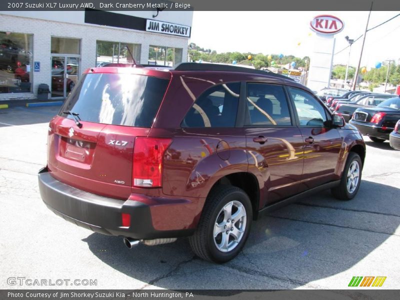 Dark Cranberry Metallic / Beige 2007 Suzuki XL7 Luxury AWD