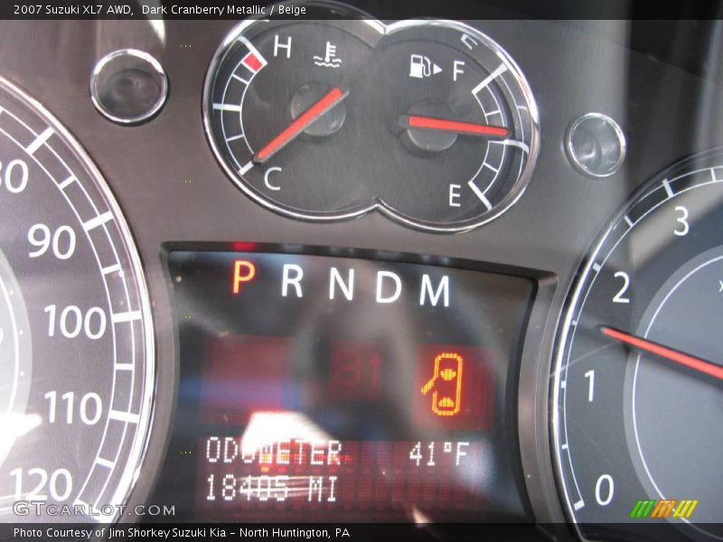 Dark Cranberry Metallic / Beige 2007 Suzuki XL7 AWD
