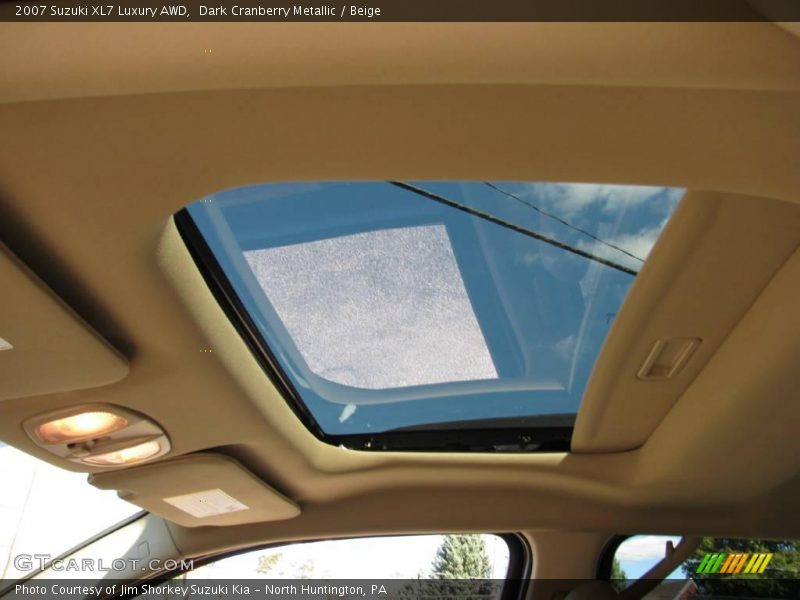 Dark Cranberry Metallic / Beige 2007 Suzuki XL7 Luxury AWD