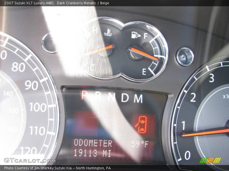 Dark Cranberry Metallic / Beige 2007 Suzuki XL7 Luxury AWD