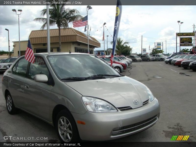 Silver Strata Metallic / Gray 2001 Toyota Prius Hybrid