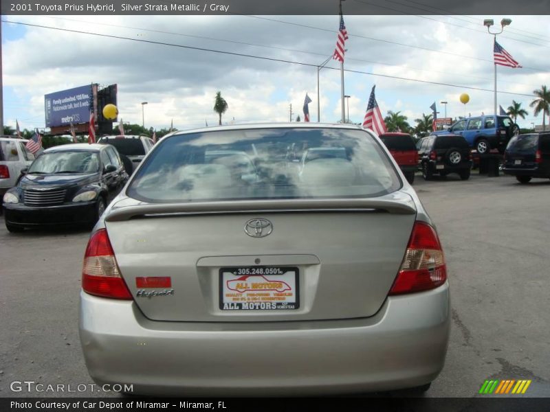 Silver Strata Metallic / Gray 2001 Toyota Prius Hybrid