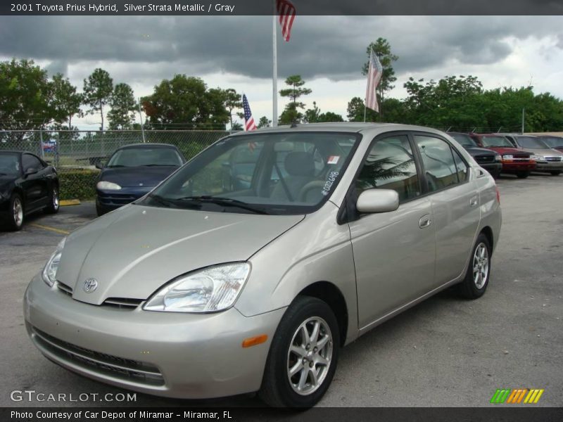 Silver Strata Metallic / Gray 2001 Toyota Prius Hybrid