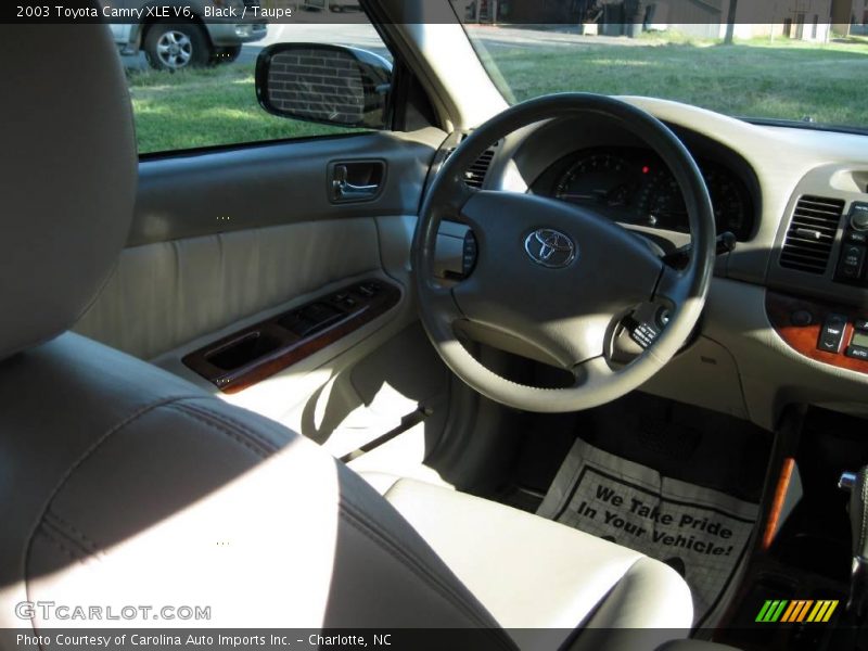 Black / Taupe 2003 Toyota Camry XLE V6