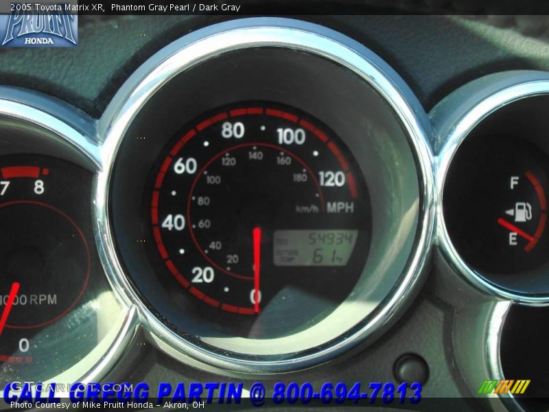 Phantom Gray Pearl / Dark Gray 2005 Toyota Matrix XR