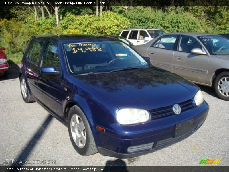Indigo Blue Pearl / Black 1999 Volkswagen Golf GLS 4 Door