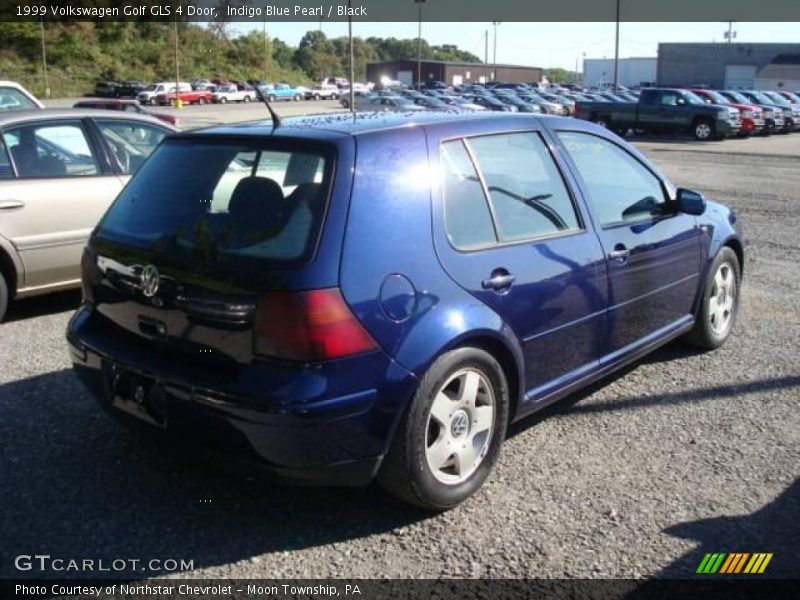 Indigo Blue Pearl / Black 1999 Volkswagen Golf GLS 4 Door
