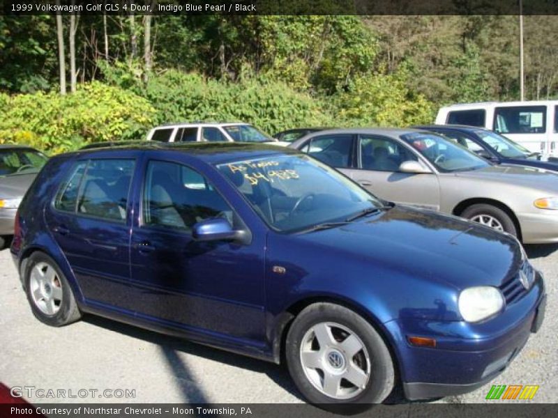 Indigo Blue Pearl / Black 1999 Volkswagen Golf GLS 4 Door